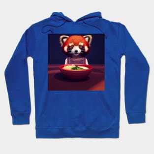 Kawaii Red Panda Eating Ramen Hoodie